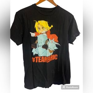 Full Metal Alchemist blsck short sleeve graphic print crew neck tShirt small